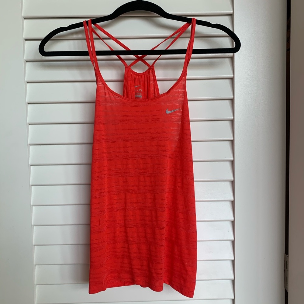 Bright Pink/Orange Nike Mesh Workout Tank